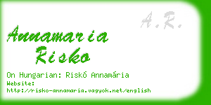 annamaria risko business card